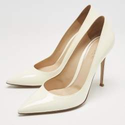 Gianvito Rossi Off White Patent Leather Gianvito Pumps Size 40.5