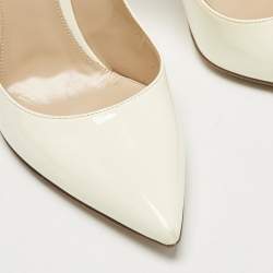 Gianvito Rossi Off White Patent Leather Gianvito Pumps Size 40.5