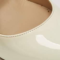 Gianvito Rossi Off White Patent Leather Gianvito Pumps Size 40.5