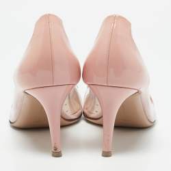 Gianvito Rossi Pink Leather and PVC Plexi Pumps Size 39