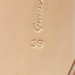 Gianvito Rossi Beige Patent Leather and PVC Plexi Pumps Size 39