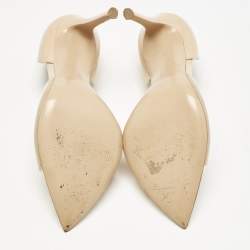 Gianvito Rossi Beige PVC and Patent Leather Bree Pumps Size 39