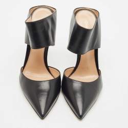 Gianvito Rossi Black Leather Mules Size 38