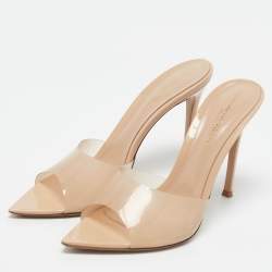 Gianvito Rossi Transparent PVC Elle Mules Size 39