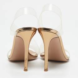 Gianvito Rossi Transparent PVC Metropolis Ankle Strap Sandals Size 37.5