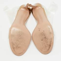 Gianvito Rossi Transparent PVC Metropolis Ankle Strap Sandals Size 37.5