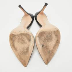 Pre Owned Gianvito Rossi Black PVC Elle Slide Sandals Size 38