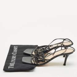 Gianvito Rossi Black Leather Sylvie Sandals Size 37.5