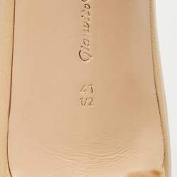Gianvito Rossi Beige Leather Portofino Sandals Size 41.5