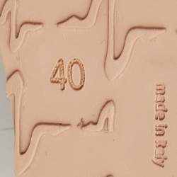 Pre Owned Gianvito Rossi Brown Leather Merida Wedge Sandals Size 40