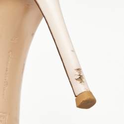 Pre Owned Gianvito Rossi Beige Leather Portofino Ankle Strap Sandals Size 37