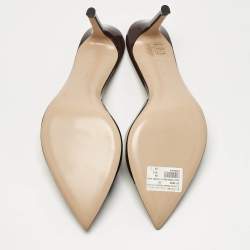 Gianvito Rossi Brown PVC Elle Slide Sandals Size 40.5