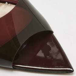 Gianvito Rossi Brown PVC Elle Slide Sandals Size 40.5