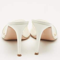 Gianvito Rossi Transparent PVC Elle 105 Slide Sandals Size 41