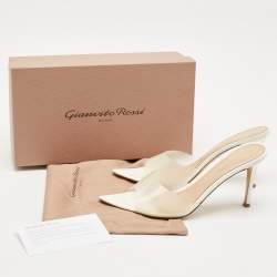Gianvito Rossi Transparent PVC Elle 105 Slide Sandals Size 41