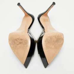 Pre Owned Gianvito Rossi Black PVC Betty Platform Mules Size 40