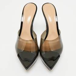 Pre Owned Gianvito Rossi Black PVC Betty Platform Mules Size 40