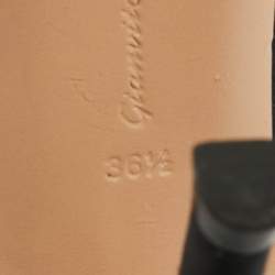 Pre Owned Gianvito Rossi Black Satin Crystal Embellished Pointed Toe Pumps Size 36.5