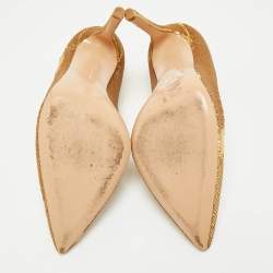 Gianvito Rossi Gold Sequins Gianvito Pumps Size 36.5
