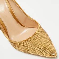 Gianvito Rossi Gold Sequins Gianvito Pumps Size 36.5