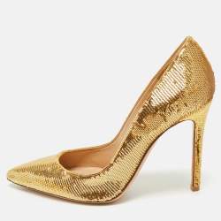 Gianvito Rossi Gold Sequins Gianvito Pumps Size 36.5