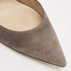 Gianvito Rossi Dark Grey Suede Gianvito Pointed Toe Pumps Size 39