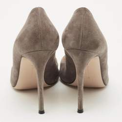 Gianvito Rossi Dark Grey Suede Gianvito Pointed Toe Pumps Size 39