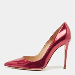 Gianvito Rossi Red Patent Leather Pointed Toe Pumps Size 39.5