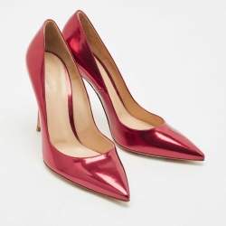 Gianvito Rossi Red Patent Leather Pointed Toe Pumps Size 39.5