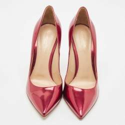 Gianvito Rossi Red Patent Leather Pointed Toe Pumps Size 39.5