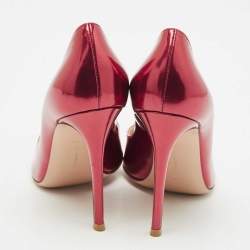 Gianvito Rossi Red Patent Leather Pointed Toe Pumps Size 39.5