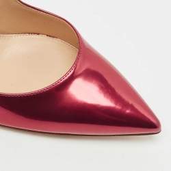 Gianvito Rossi Red Patent Leather Pointed Toe Pumps Size 39.5