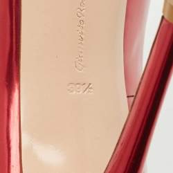 Gianvito Rossi Red Patent Leather Pointed Toe Pumps Size 39.5