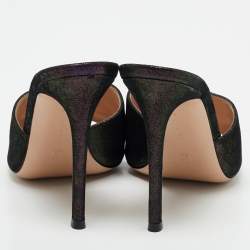 Gianvito Rossi Purple Suede Elle Slide Sandals Size 38