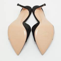 Gianvito Rossi Purple Suede Elle Slide Sandals Size 38
