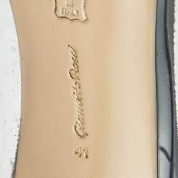 Pre Owned Gianvito Rossi Black Suede and PVC Plexi Pumps Size 41