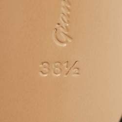 Pre Owned Gianvito Rossi Black Leather and Net Alisia Pumps Size 38.5