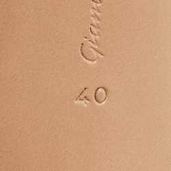 Pre Owned Gianvito Rossi Transparent PVC and Leather Elle Slide Sandals Size 40