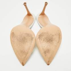 Pre Owned Gianvito Rossi Transparent PVC and Leather Elle Slide Sandals Size 40