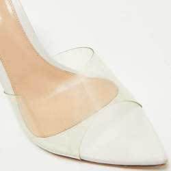 Pre Owned Gianvito Rossi Transparent PVC and Leather Elle Slide Sandals Size 40