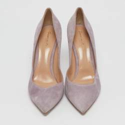 Pre Owned Gianvito Rossi Lilac Suede Gianvito Pumps Size 41.5