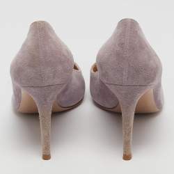 Pre Owned Gianvito Rossi Lilac Suede Gianvito Pumps Size 41.5