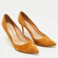 Pre Owned Gianvito Rossi Tan Suede Gianvito Pumps Size 41.5