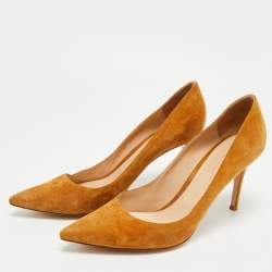Pre Owned Gianvito Rossi Tan Suede Gianvito Pumps Size 41.5