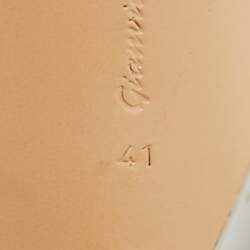 Pre Owned Gianvito Rossi White PVC Elle Slide Sandals Size 41