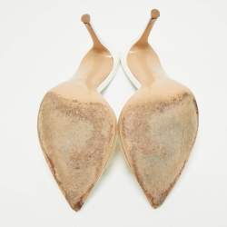 Pre Owned Gianvito Rossi White PVC Elle Slide Sandals Size 41