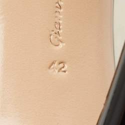 Pre Owned Gianvito Rossi Black Patent Leather and PVC Plexi Pointed Toe Pumps Size 42