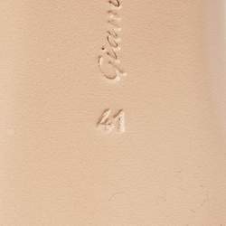 Pre Owned Gianvito Rossi Beige Patent Leather Gianvito 85 Pointed Toe Pumps Size 41