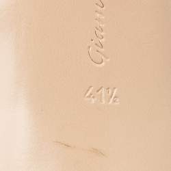 Pre Owned Gianvito Rossi Brown Leather and PVC Kyle Pointed Toe Slingback Pumps Size 41.5