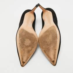 Pre Owned Gianvito Rossi Black Suede Gianvito Pointed Toe Pumps Size 41
